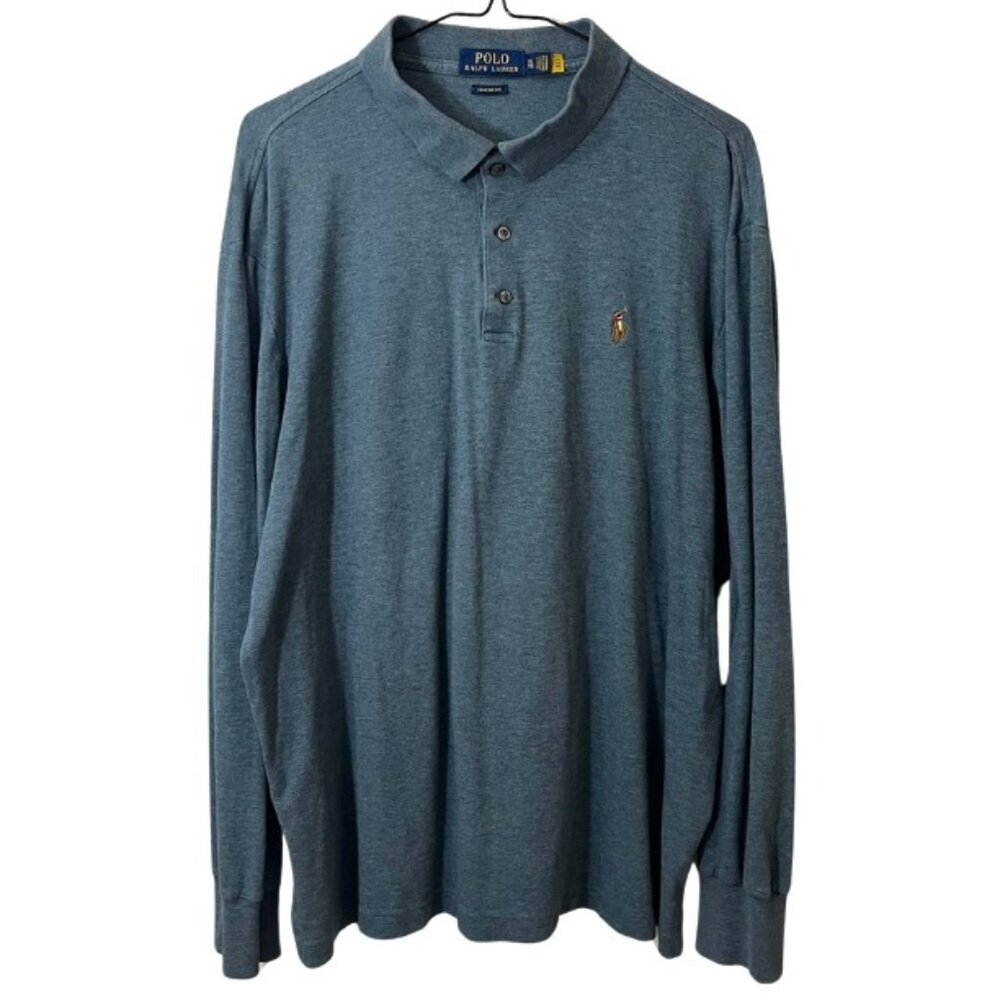 Polo Ralph Lauren Logo-Embroidered Classic Fit Long-Sleeve Shirt Men's XL Preppy